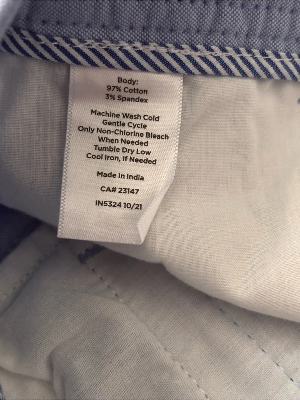 Relaxed Cotton Chino Shorts – NWT – Size 10 – Light Blue - Picture 4 of 8